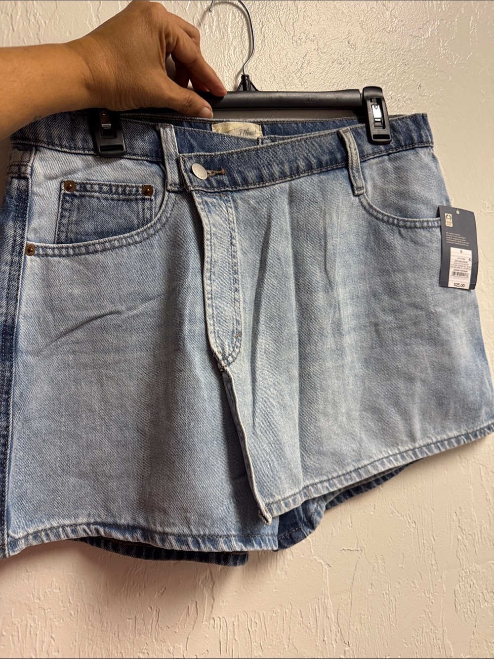 Light Wash Denim Women’s Shorts - Stylish Everyday Skort